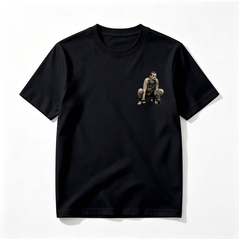MMA Fighter with Tattoos and UFC Gloves - Tee