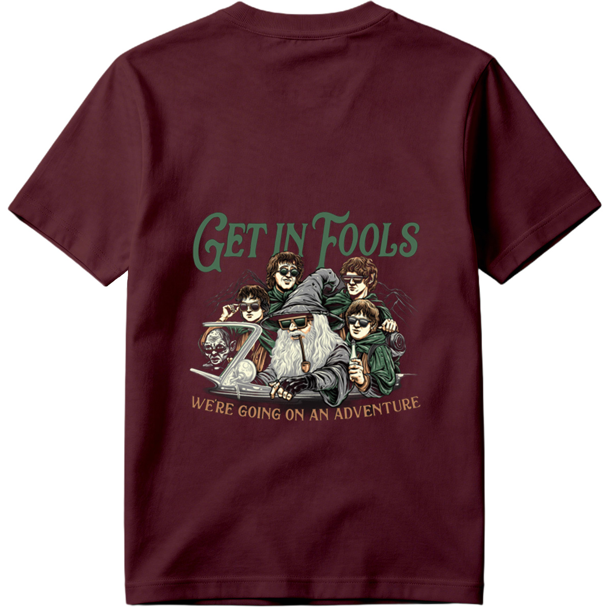 The Lord of the Rings: Frodo, Sam, Merry, Pippin, and Gandalf with a Modern Twist - Tee