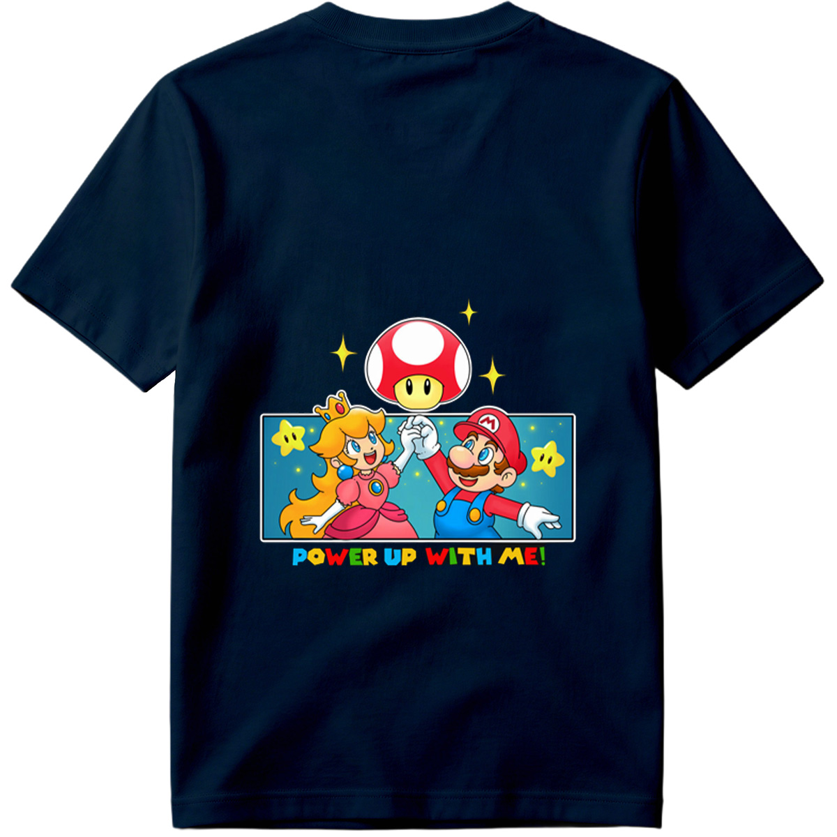 Super Mario: Mario and Peach Power Up with Toad! - Tee
