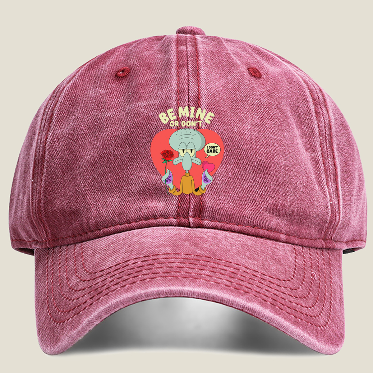 Squidward Be Mine or Don't - Washed Denim - Baseball Cap