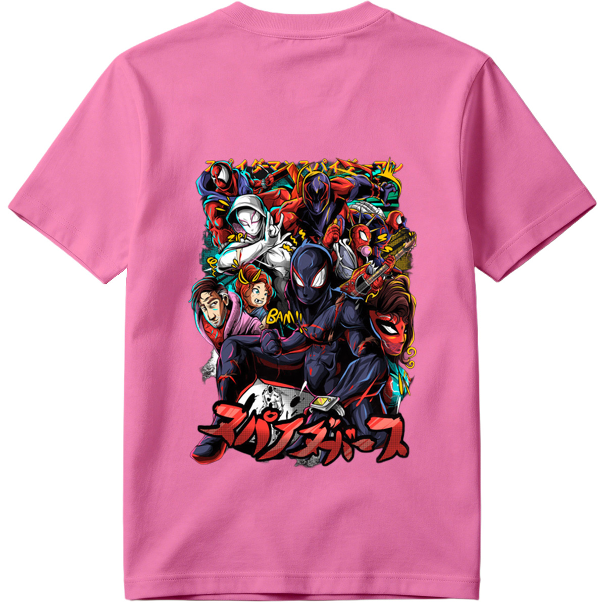 Spider-Verse: Miles Morales, Gwen Stacy, Peter Parker, and the Spider-Family - Tee