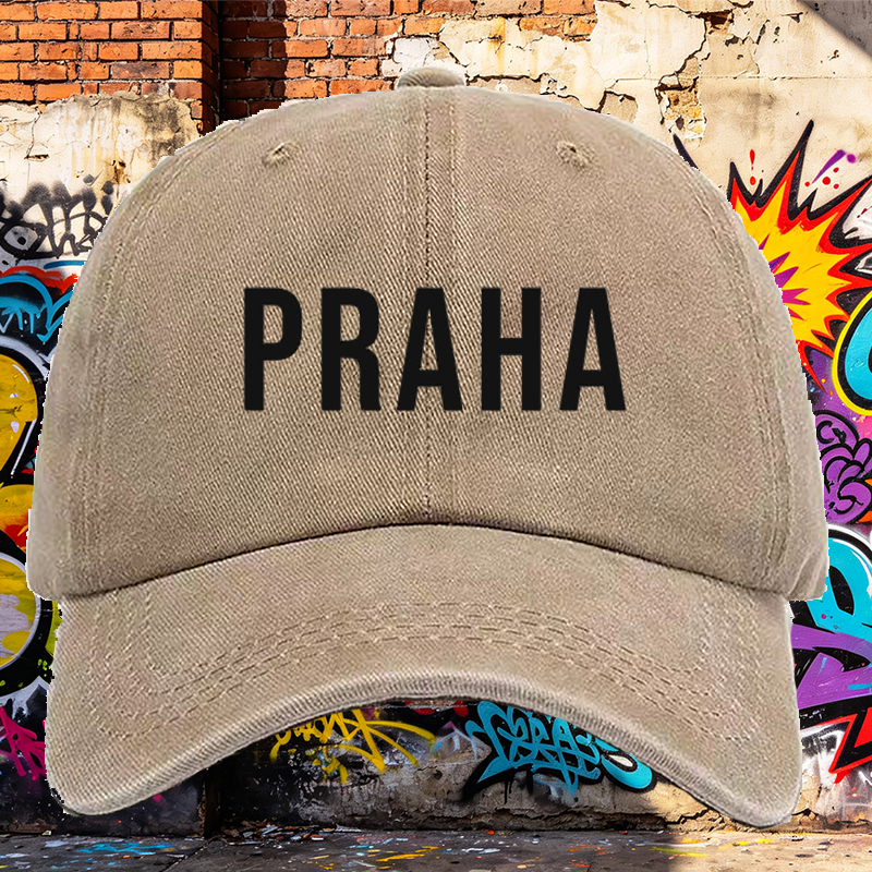 Men's Printed Washed Cap with 