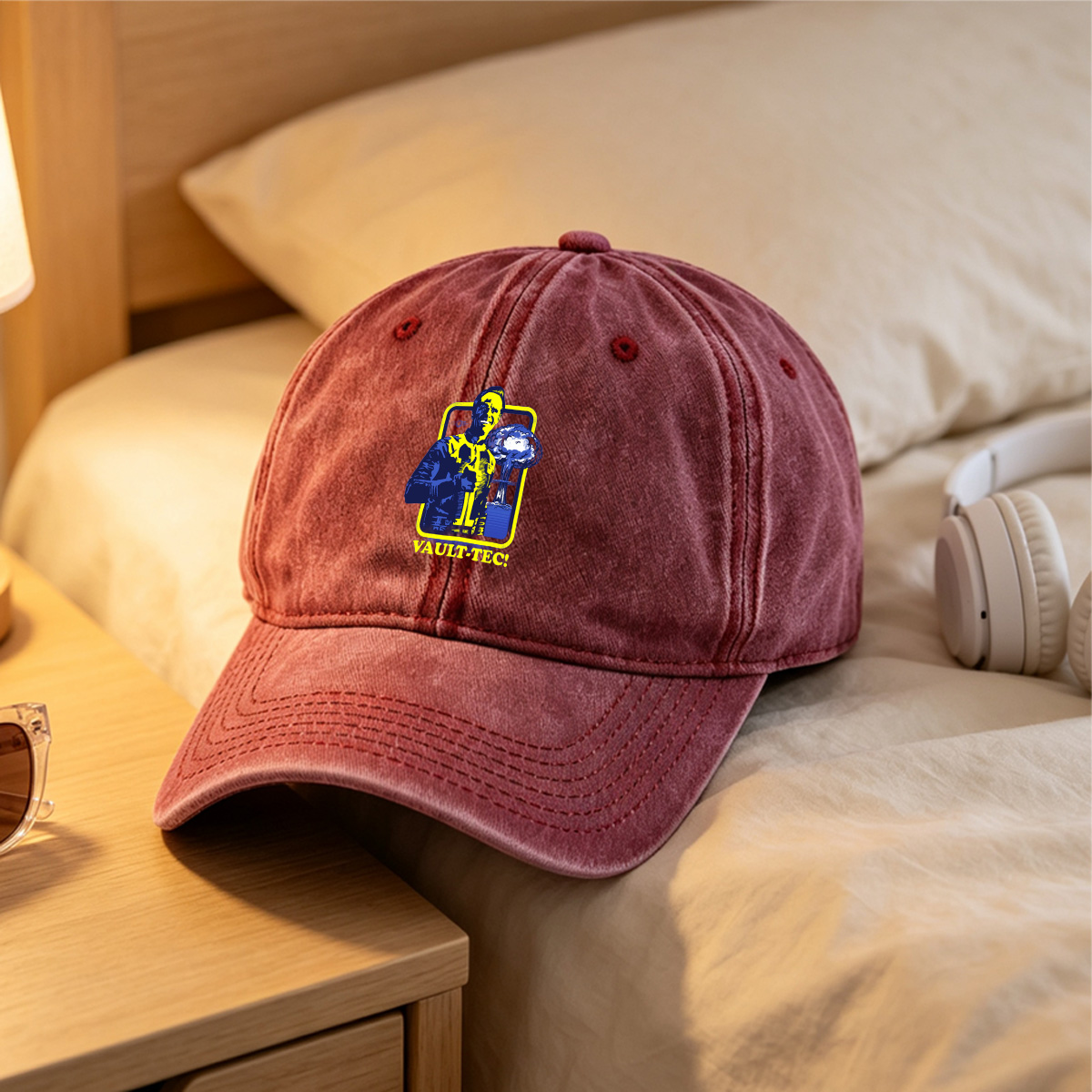 Vault-Tec! Fallout Character Art - Washed Denim - Baseball Cap