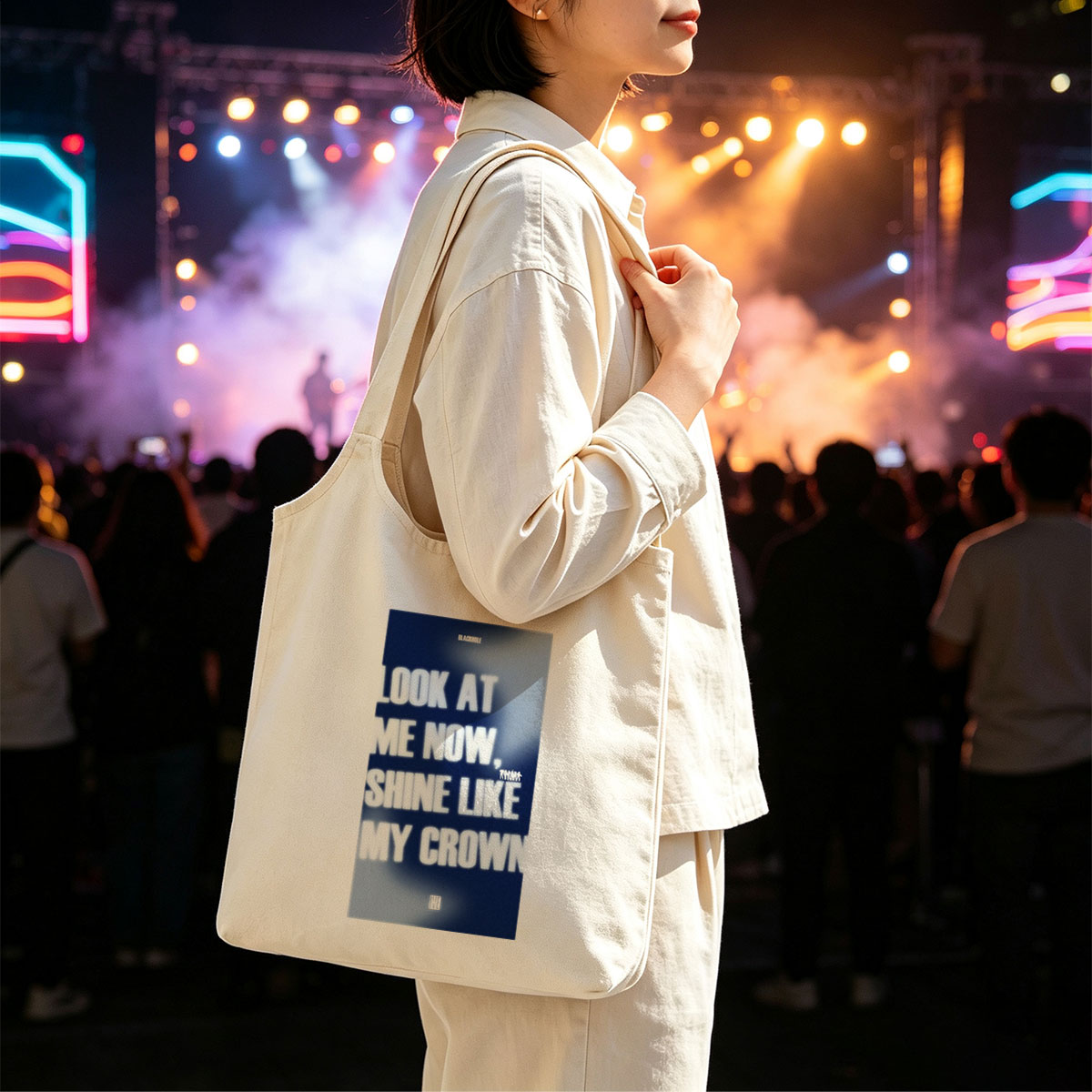 IVE Look at Me Now Shine Like My Crown Album Cover Art - Canvas shoulder bags/