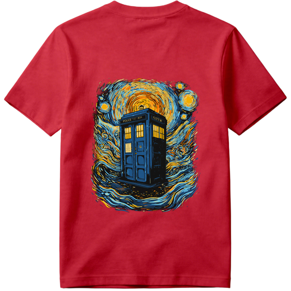 TARDIS in Starry Night - Tee