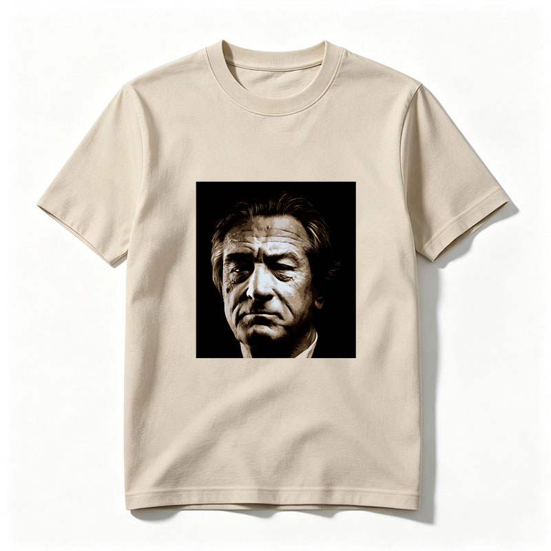 Robert De Niro in a dramatic close-up portrait - Tee