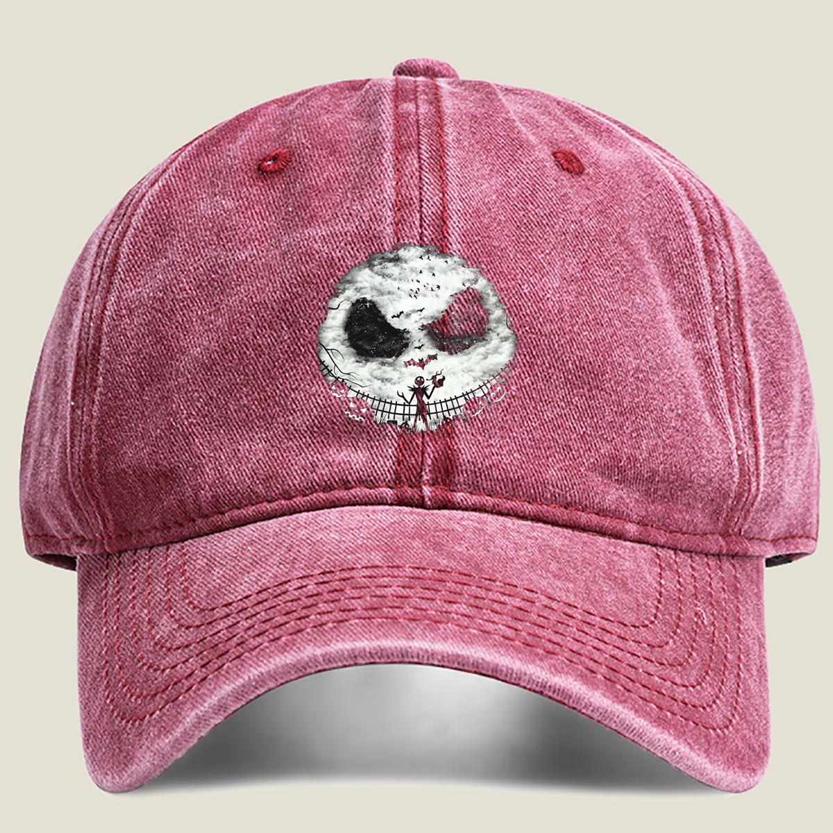 The Nightmare Before Christmas: Jack Skellington and Zero - Washed Denim - Baseball Cap