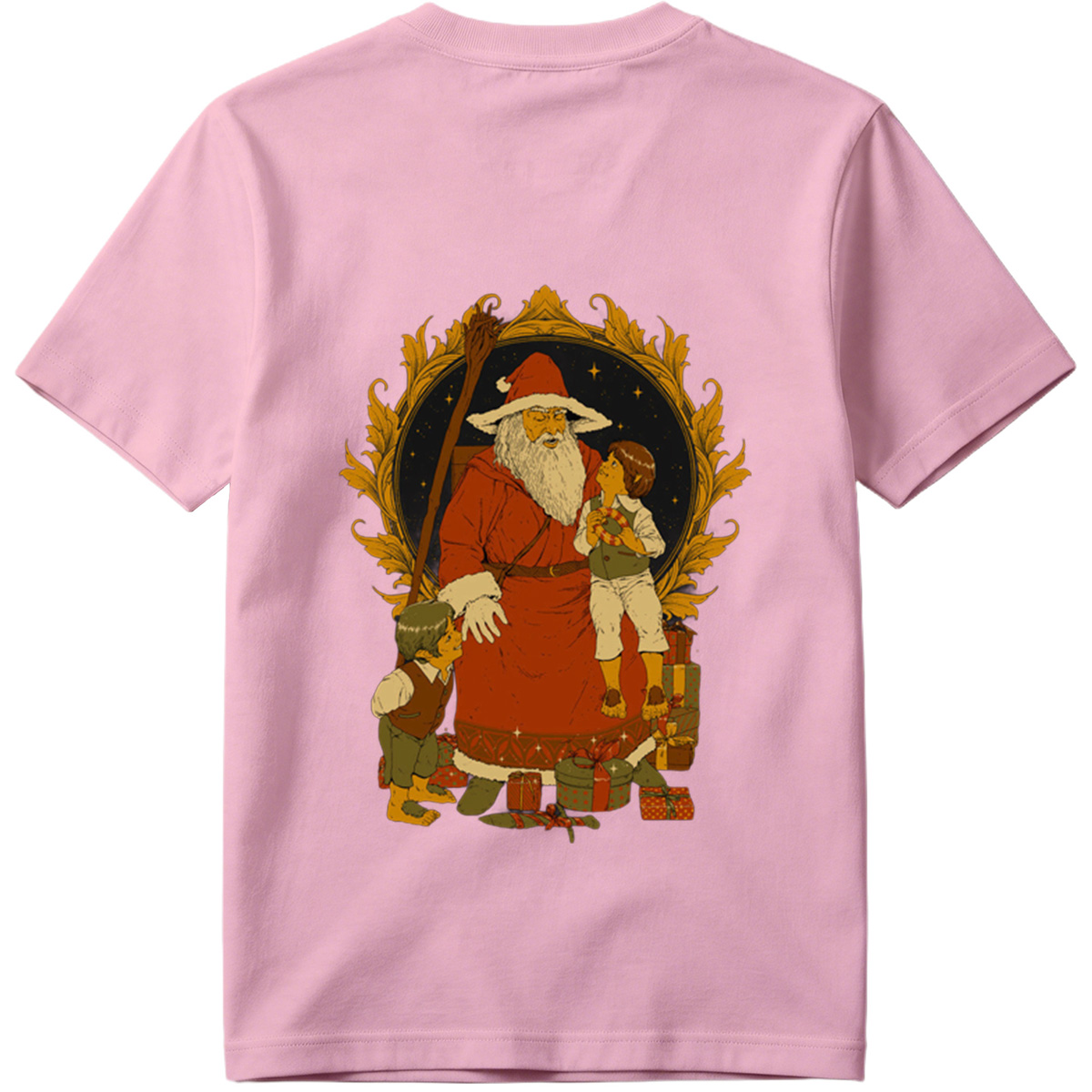 Santa Claus with Children and Gifts - Tee