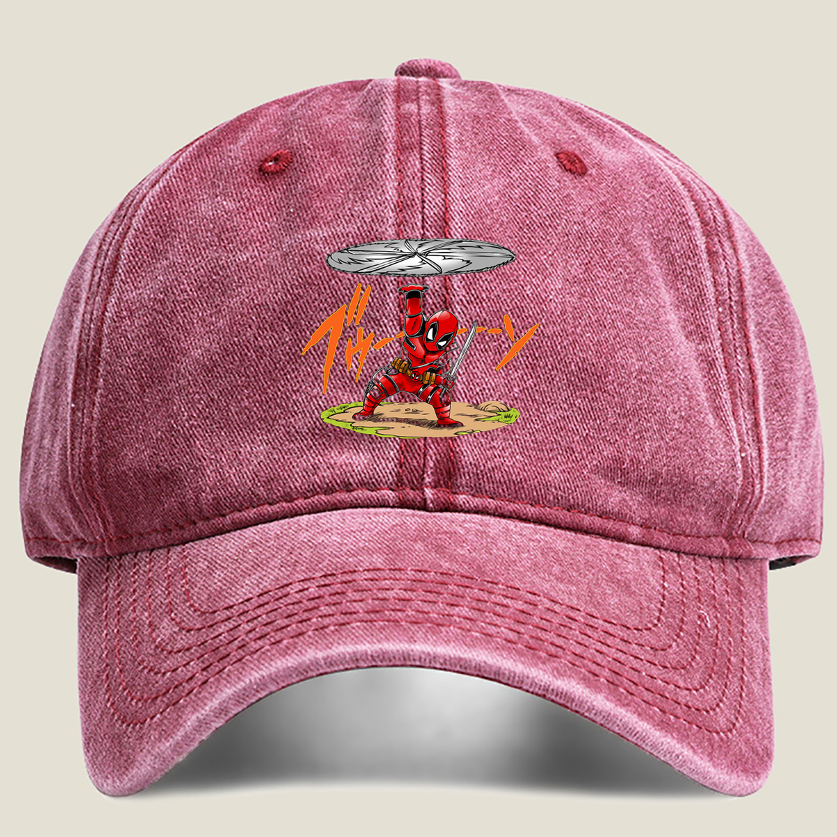 Deadpool vs. UFO - Washed Denim - Baseball Cap