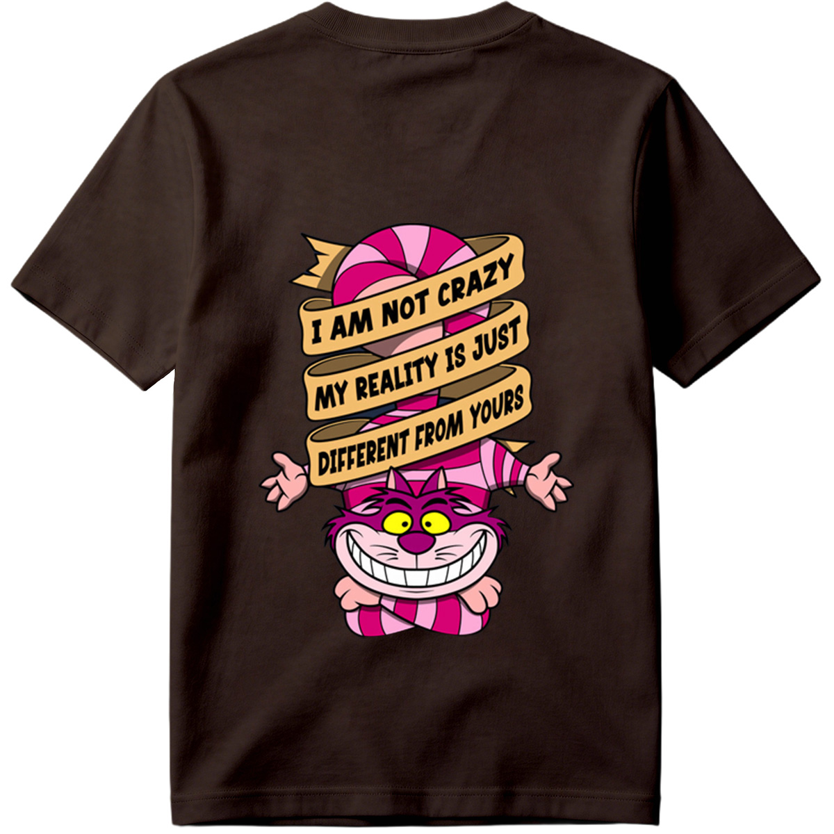 Cheshire Cat from Alice in Wonderland with Quote 