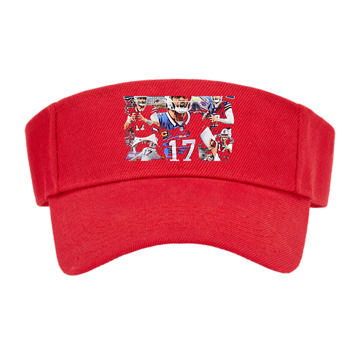 Josh Allen, Buffalo Bills QB #17, NFL Football Star in Action -  Visor cap
