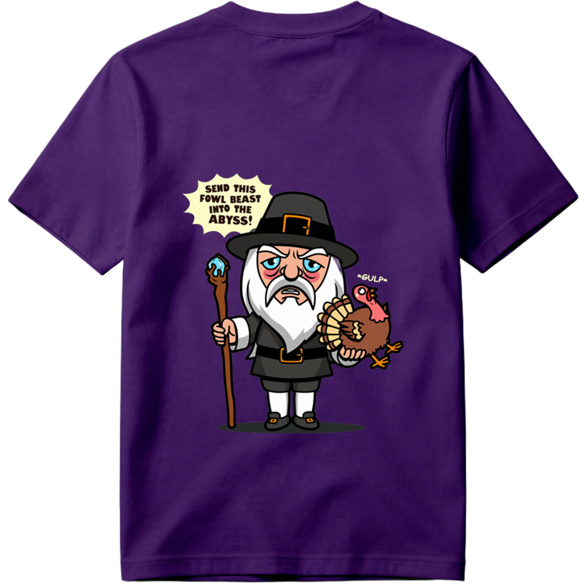 Pilgrim Wizard and Turkey - Tee