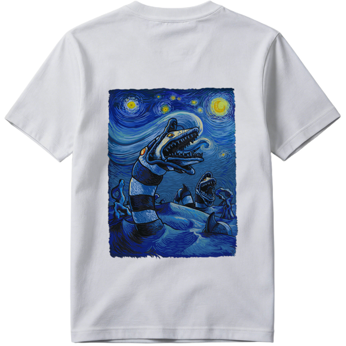 Starry Night with Sea Monsters - Tee