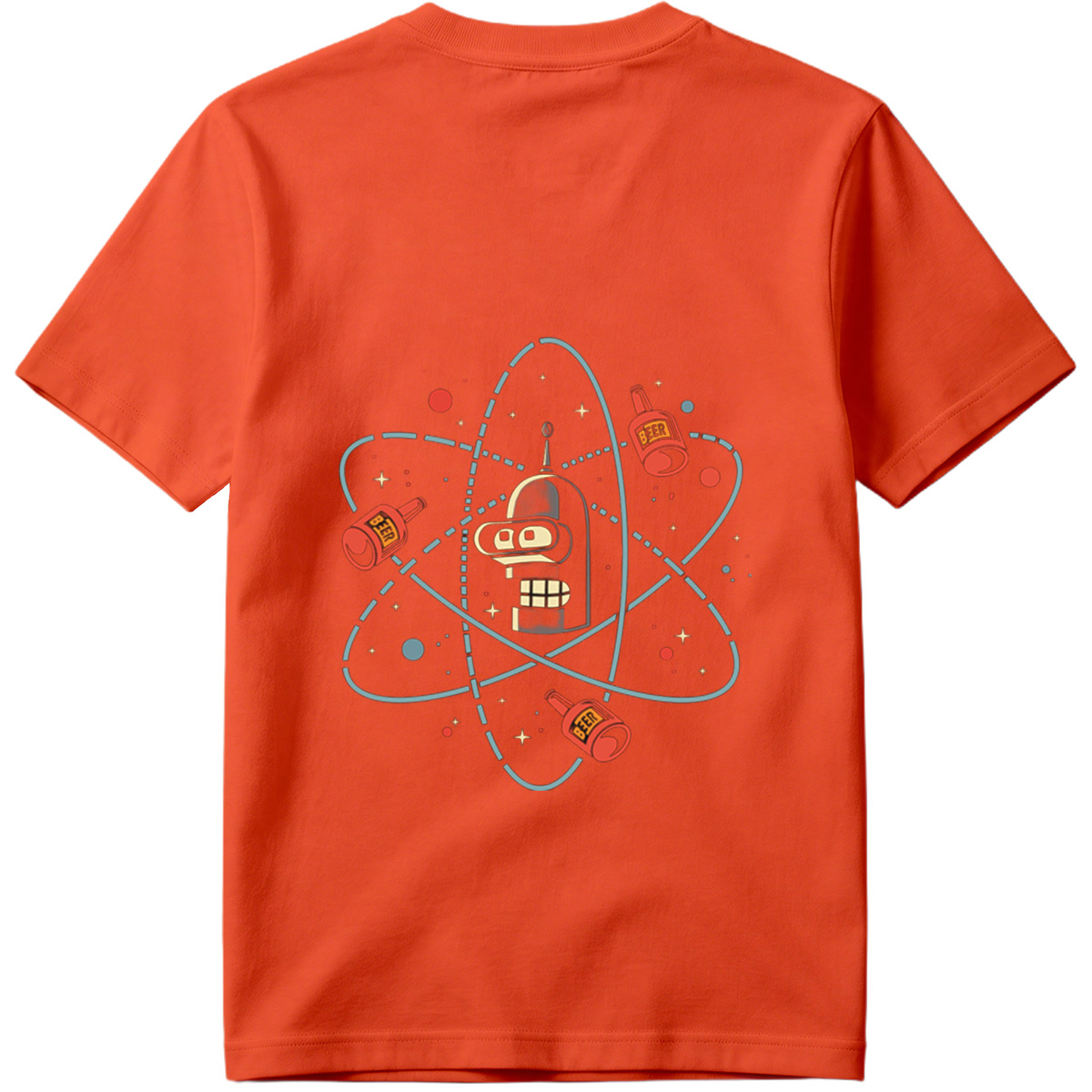 Futurama Bender Atomic Beer Orbit - Tee