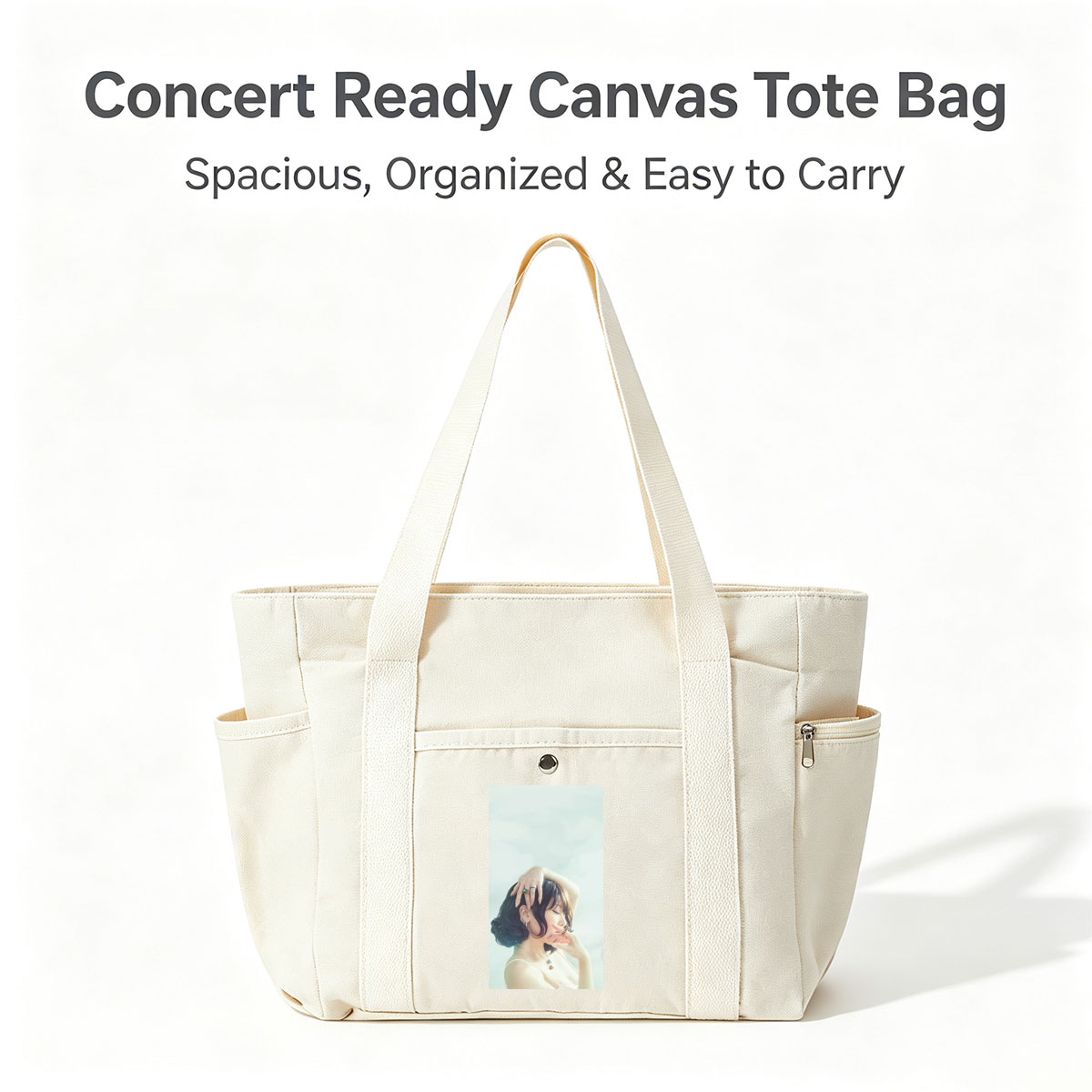 Nana Mizuki in a Serene Pose with Elegant Jewelry and Soft Lighting - Multi-pocket bags