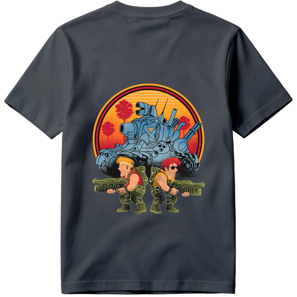 Double Dragon: Billy and Jimmy with Tank in Sunset - Tee