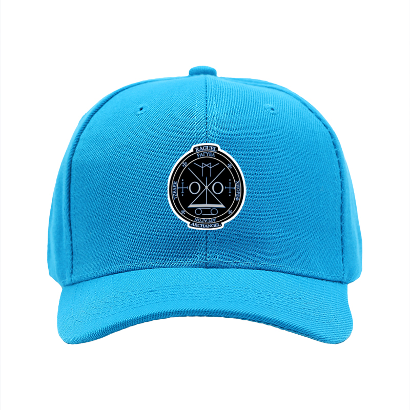 1pc New Baseball Cap with Archangel Raguel Symbol Print Unisex Adjustable Hat for Outdoor Activities and Casual Wear Suitable for Adults Who Love Mystical and Spiritual Designs