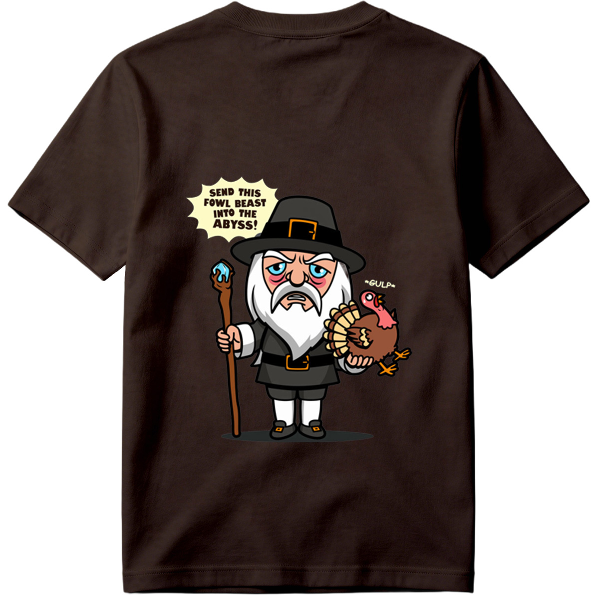 Pilgrim Wizard and Turkey - Tee