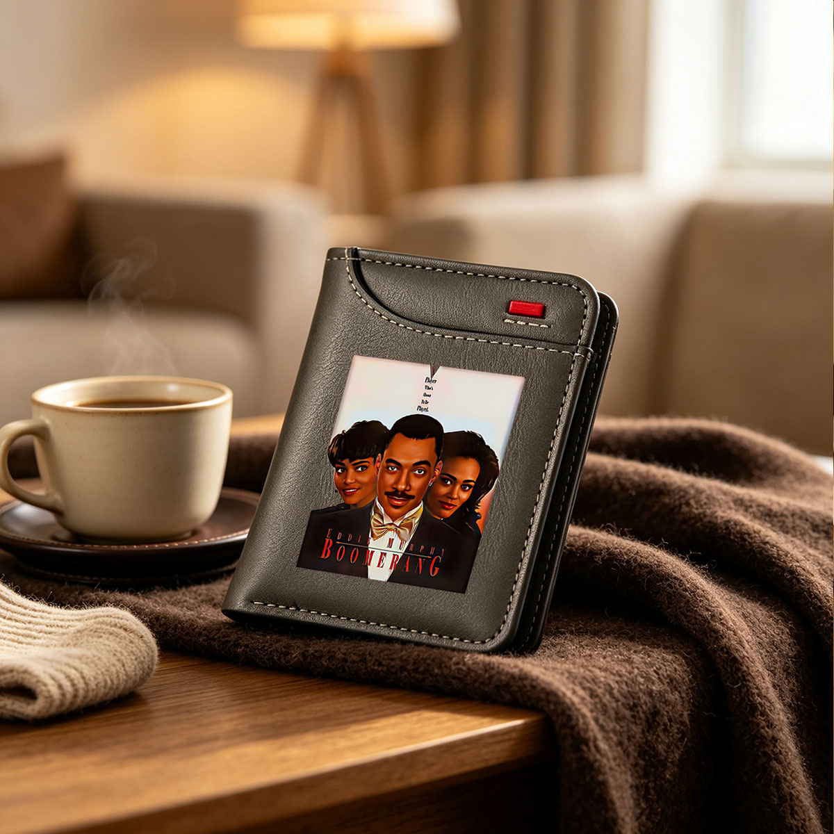 Eddie Murphy in Boomerang: A Romantic Comedy with Halle Berry and Robin Givens - Vertical Style Wallet