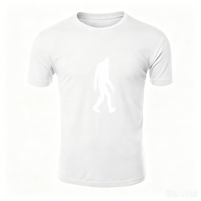 Unisex Classic T-Shirt Bigfoot Silhouette Print Design - Casual Outdoor Wear for Nature Lovers and Adventure Enthusiasts