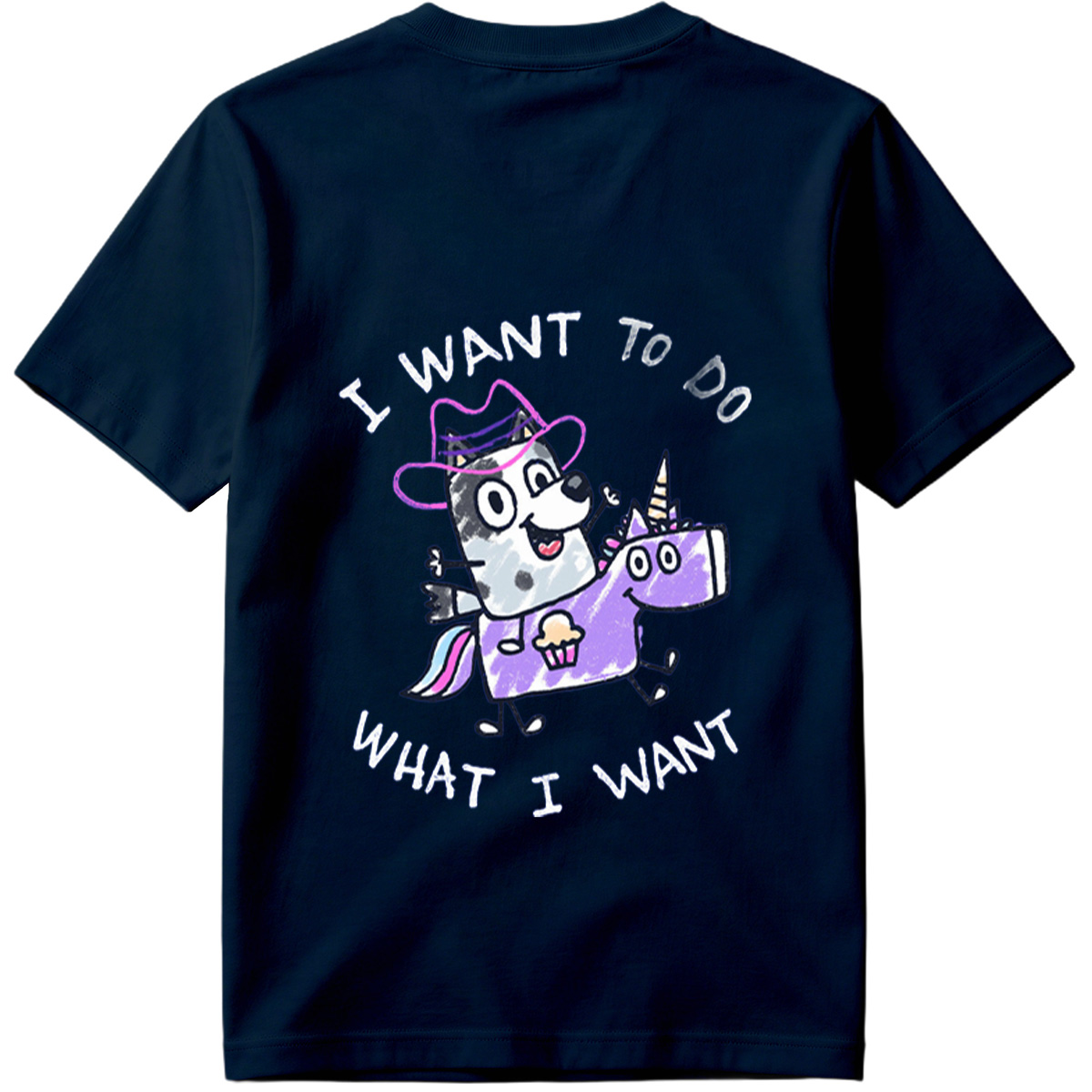 Bluey and the Unicorn: I Want to Do What I Want - Tee