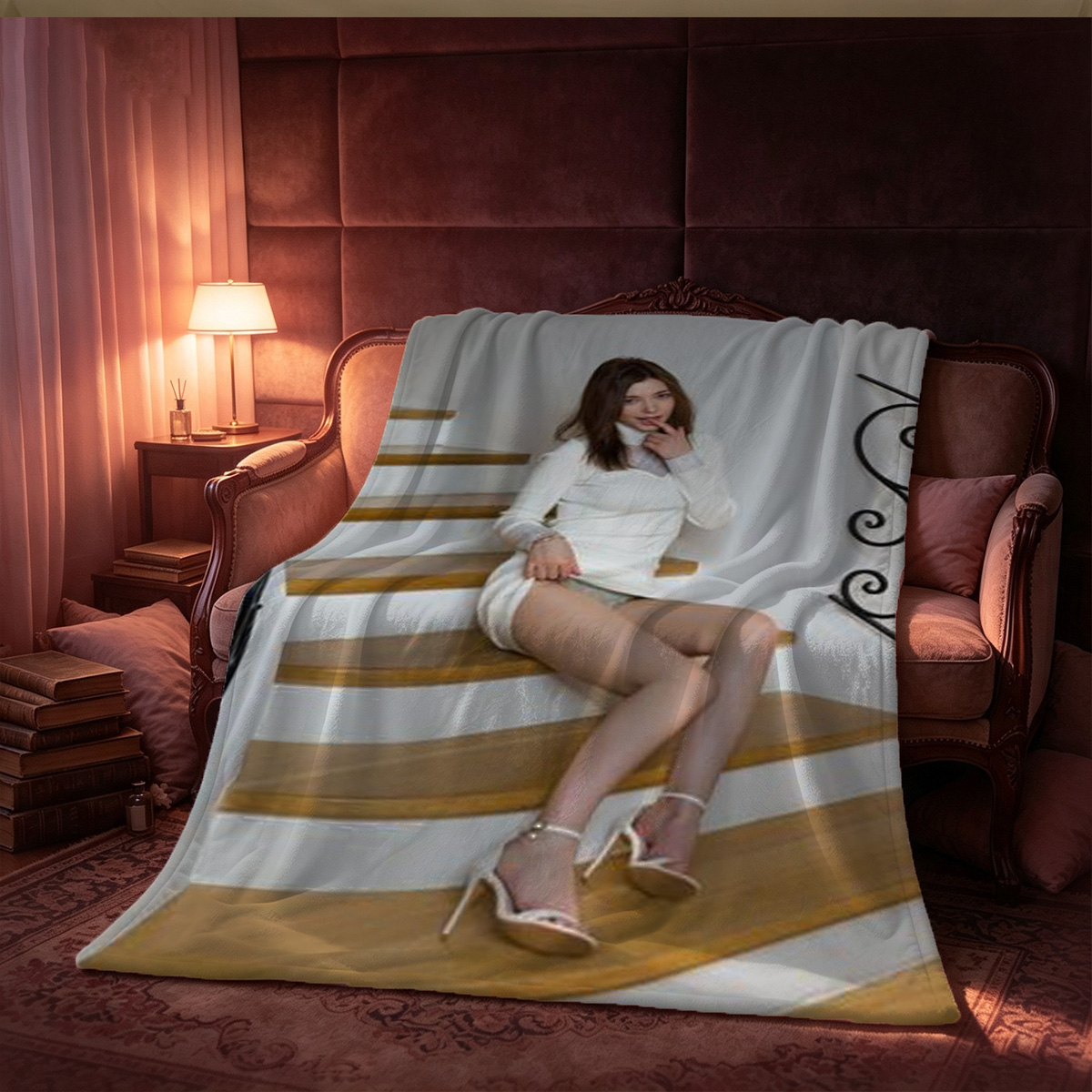 Red Latex Devil Costume Seduction - Blanket