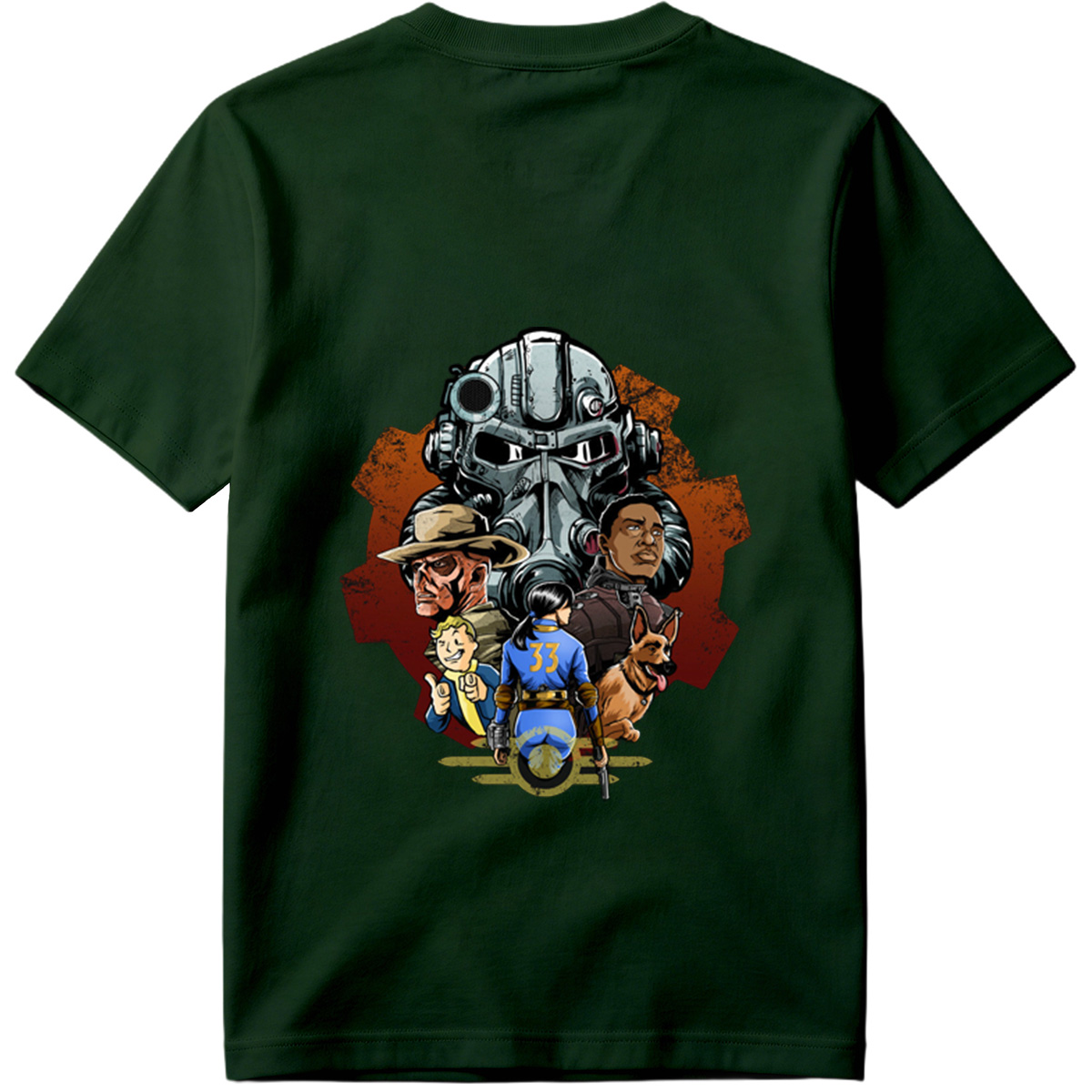 Fallout: Vault Boy, Vault Dweller, Dogmeat, and Brotherhood of Steel - Tee
