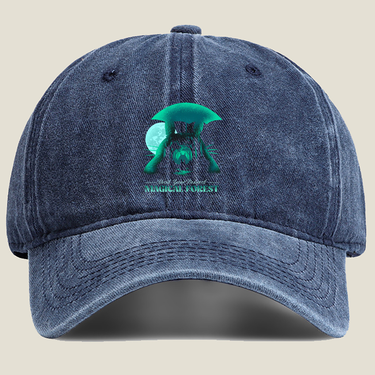 Visit Your Nearest Magical Forest - Washed Denim - Baseball Cap