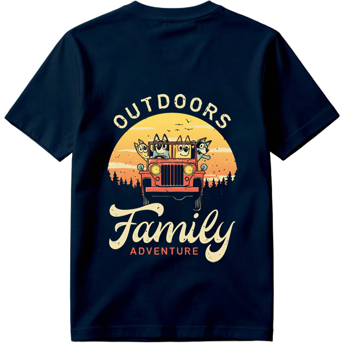 Bluey Family Outdoors Adventure - Tee
