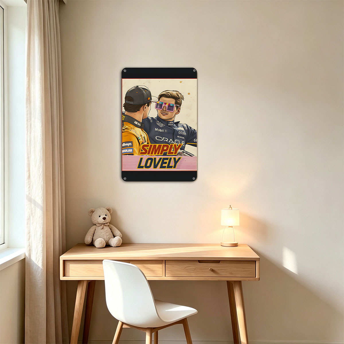 Max Verstappen and Lando Norris in Racing Gear, 