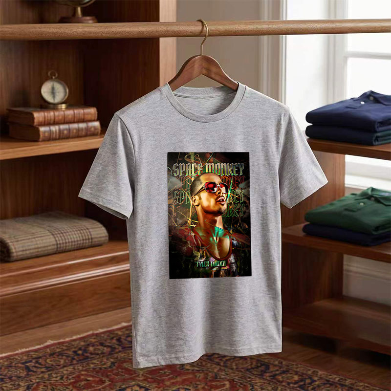 Tyler Durden in Space Monkey: A Futuristic Portrait - Tee