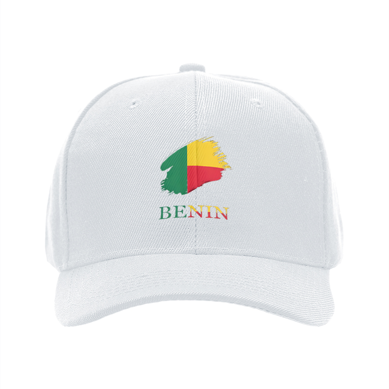 1pc New Baseball Cap with Benin Flag Print and Text Design Unisex Adjustable Hat for Outdoor Activities and Daily Wear Suitable for Adults Who Love National Culture and Fashion Styles