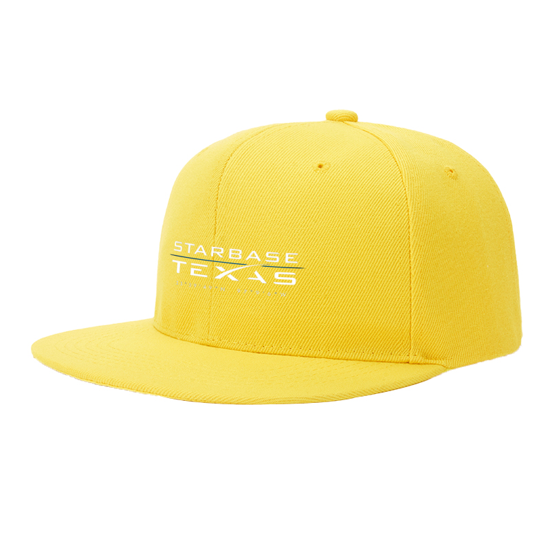 Flat Brim Baseball Cap Starbase Texas Coordinates Print Streetwear Underground Skate Style for Basketball Court Skate Park Urban Explorers and Hip Hop Artists