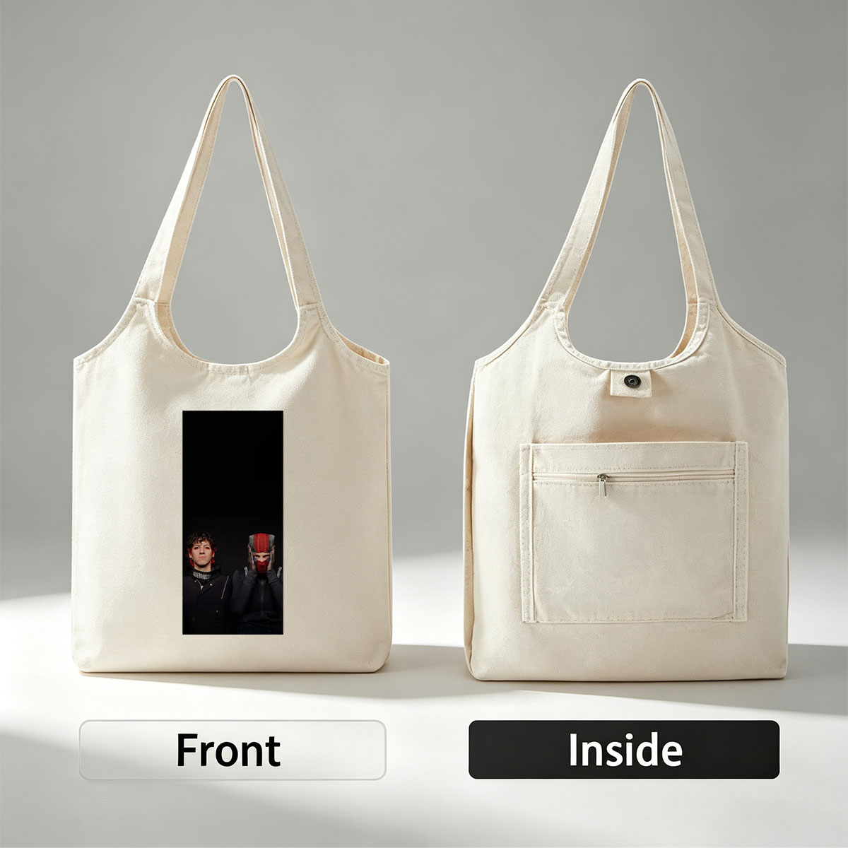 Imagine Dragons in Dark Studio Portrait with Bold Fashion and Expressive Poses - Canvas shoulder bags/