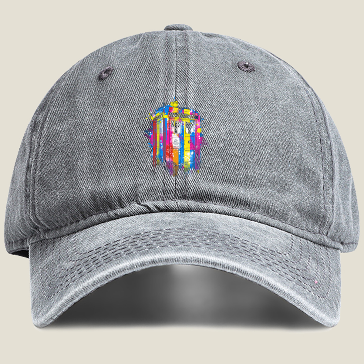 TARDIS - Doctor Who - Washed Denim - Baseball Cap
