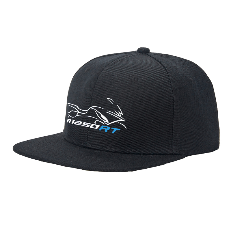 Flat Brim Baseball Cap R1250RT Motorcycle Logo Print Streetwear Underground Skate Style Hat for Basketball Court Skate Park Urban Riders and Hip Hop Artists