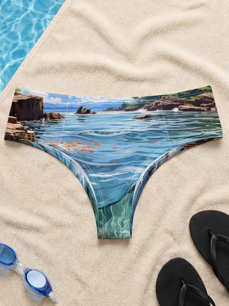Crystal Clear Waters and Sky Reflections -  Men's swim trunks