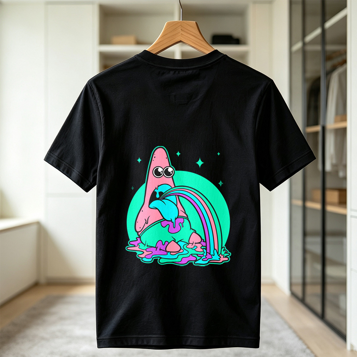 Patrick Star Rainbow Vomit - Tee