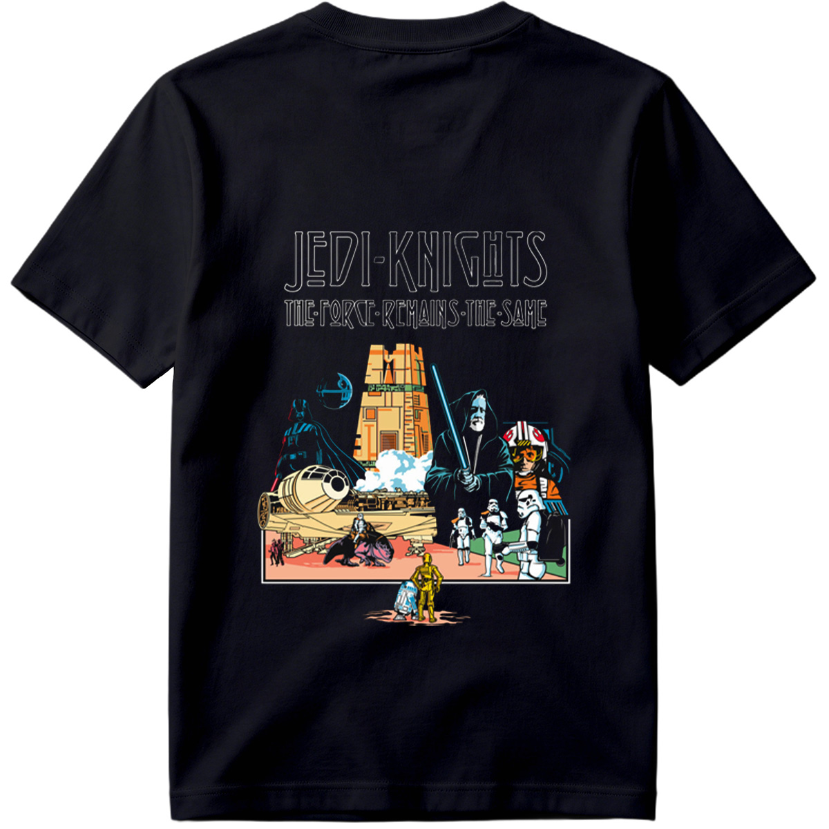 Jedi Knights: The Force Remains the Same – Darth Vader, Emperor Palpatine, Stormtroopers, and Iconic Star Wars Characters - Tee