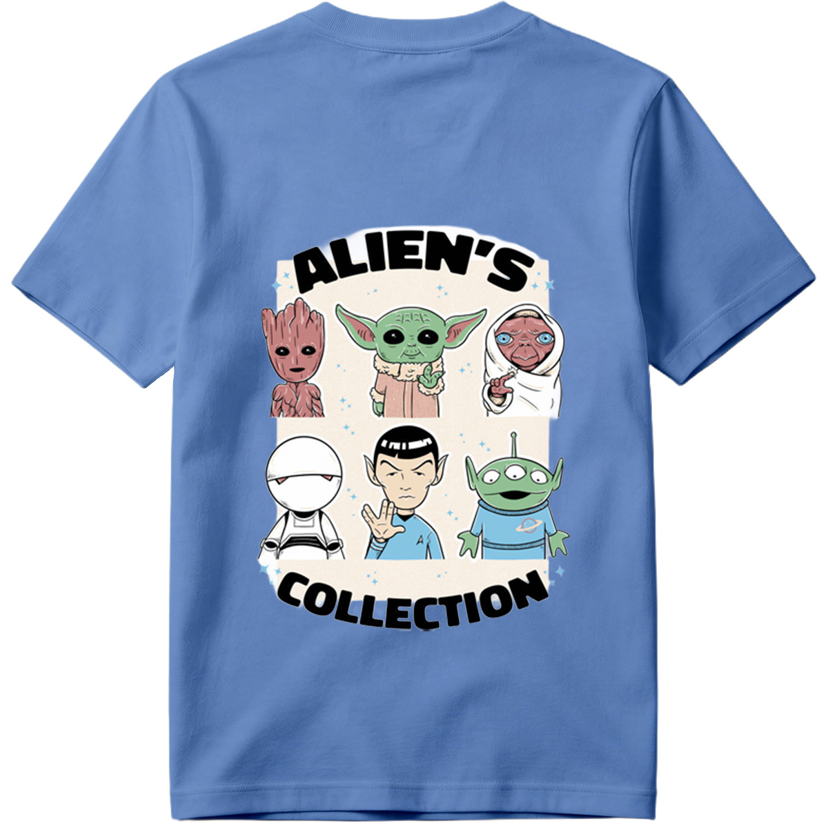 Alien's Collection: Groot, Yoda, Jabba, Baymax, Spock, and Alien - Tee