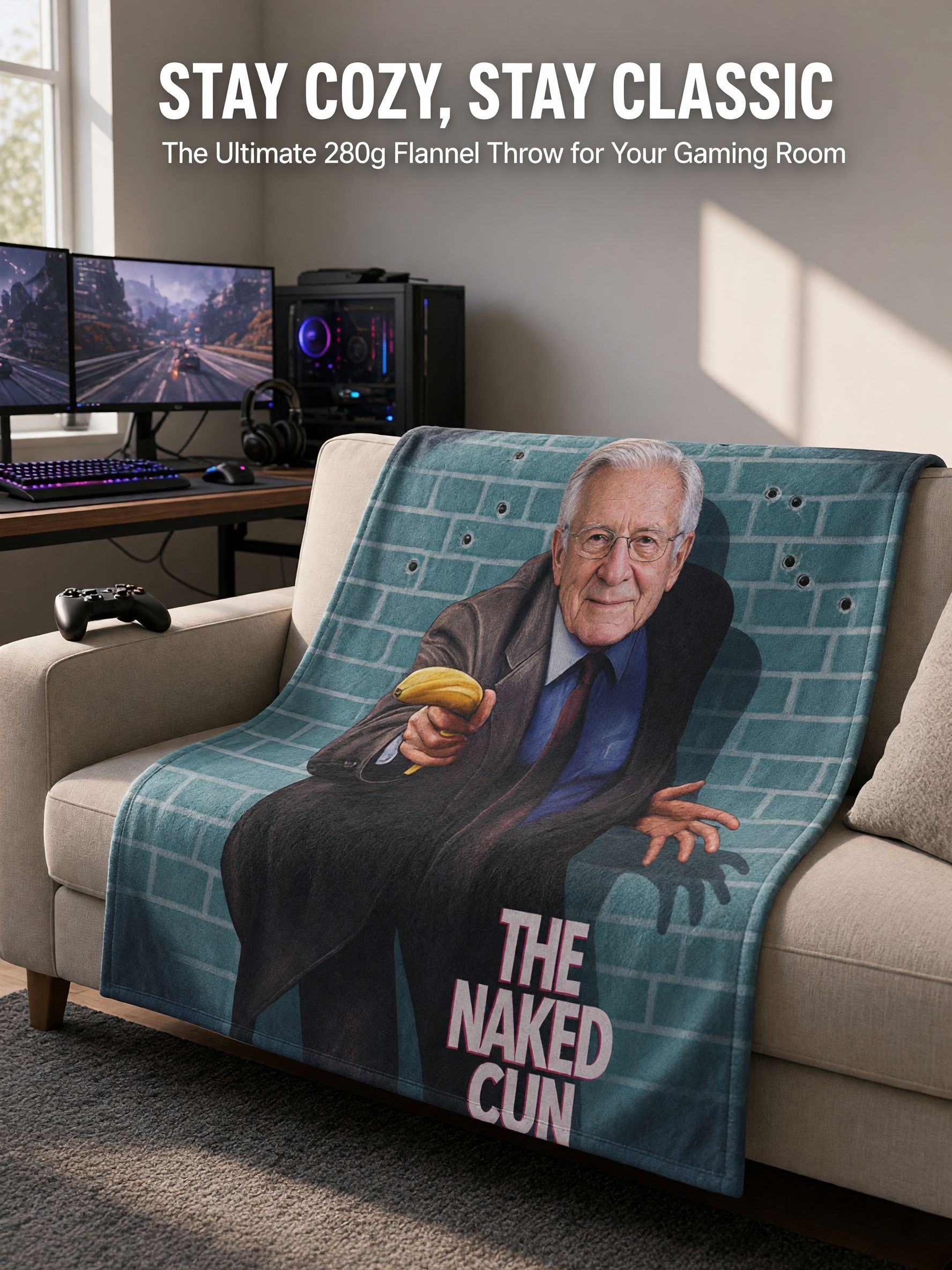 Custom Photo Face Flannel Blanket Ultra Soft Fleece Movie Parody Throw Blanket Ideal Personalized Gift