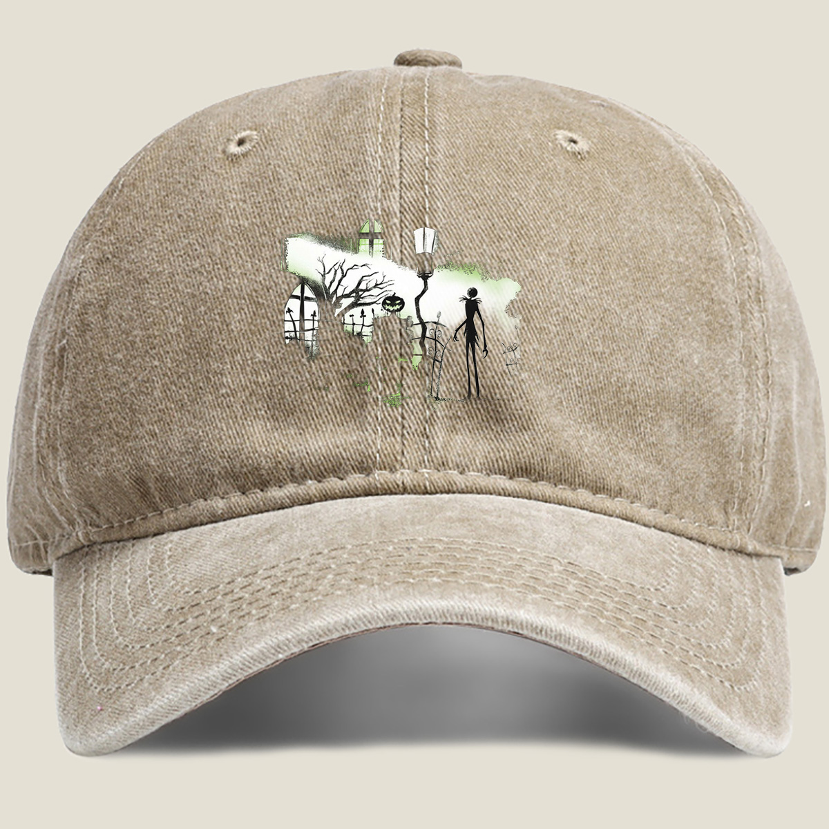 The Nightmare Before Christmas - Jack Skellington - Washed Denim - Baseball Cap