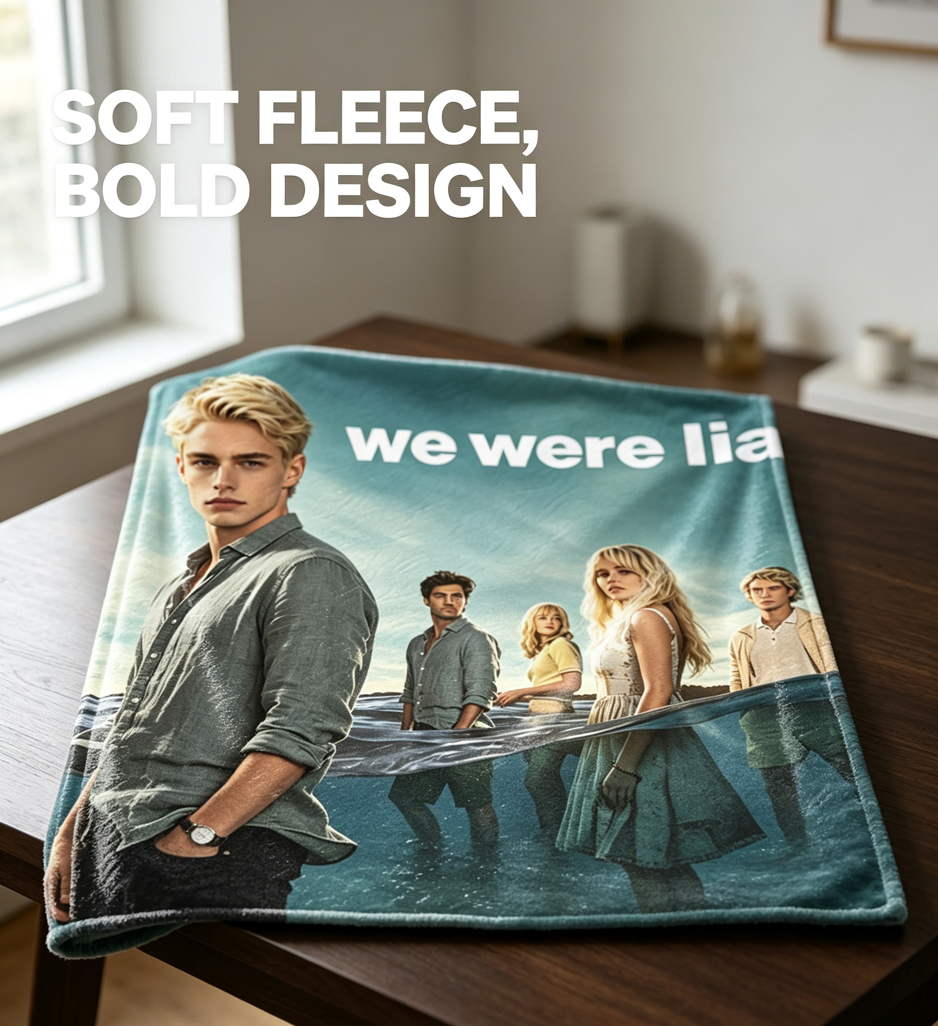 Custom Face Blanket We Were Liars Movie Characters Flannel Blanket Perfect for Couch Lounging and Movie Nights Ideal Gift or Giveaway for Fans