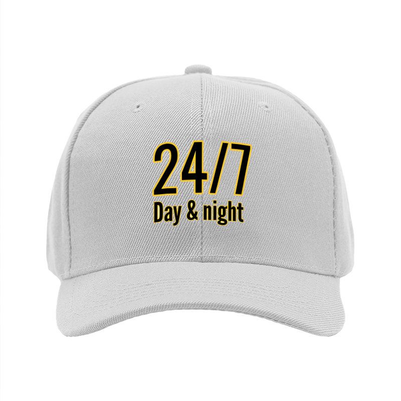 1pc New Baseball Cap with 24/7 Day & Night Print Unisex Adjustable Hat for Outdoor Activities and Daily Wear Suitable for Adults and Teens