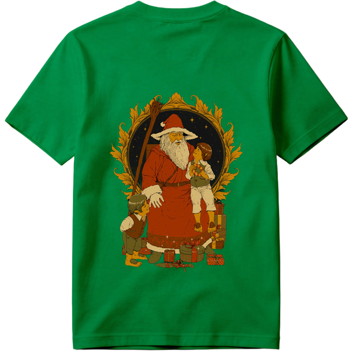 Santa Claus with Children and Gifts - Tee